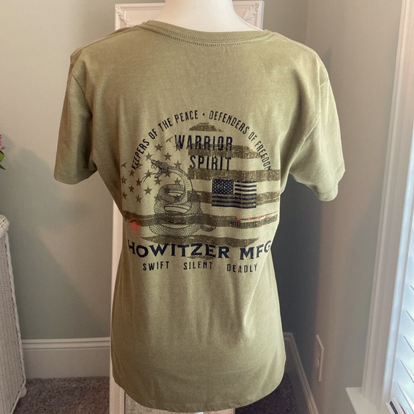 Howitzer women’s t-shirt, olive green, size XL. - Picture 3 of 8